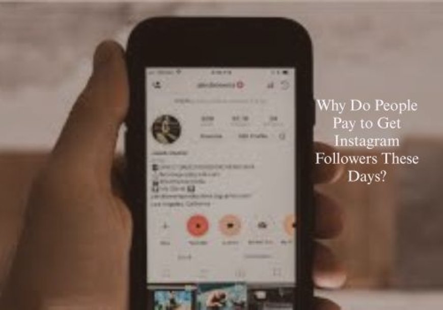 Why Do People Pay to Get Instagram Followers These Days?
