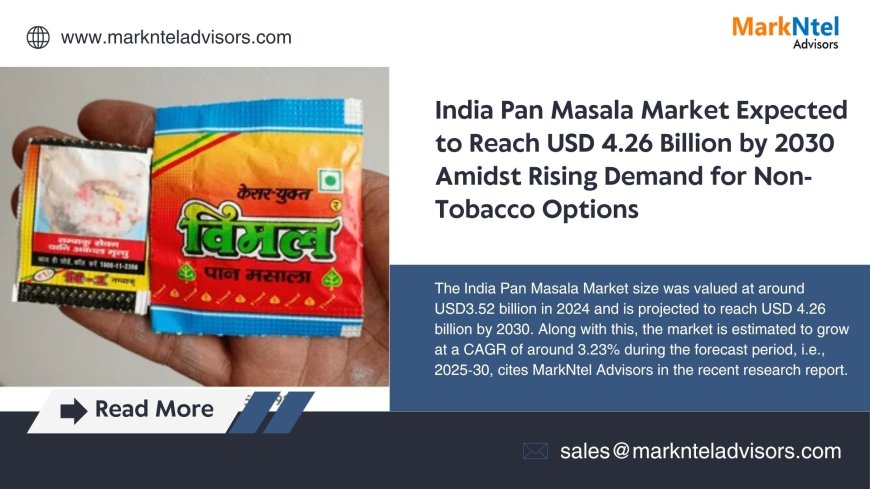 India Pan Masala Market Estimated to Grow at 3.23% CAGR by 2030