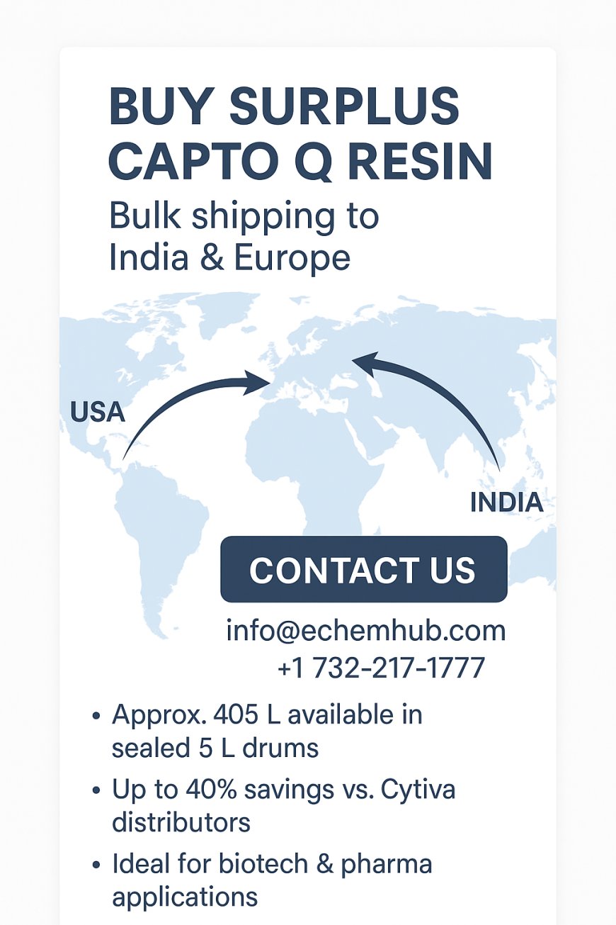 🚨 High-Quality Surplus Capto Q Resin Available Now | Buy now at best price in India & Europe